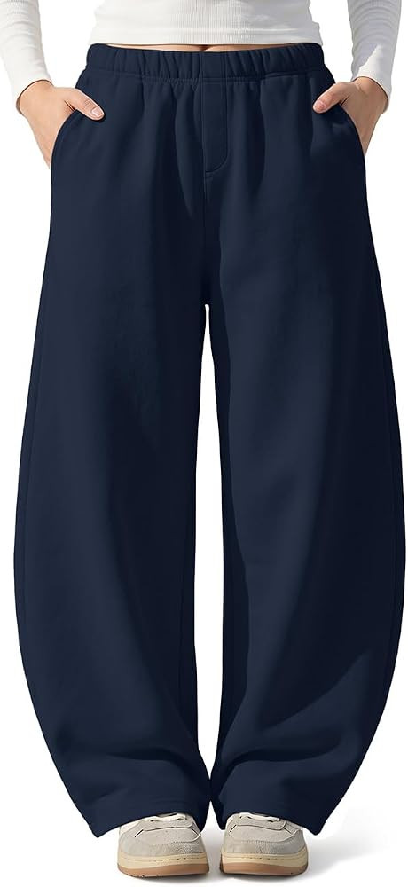 TARSE Womens Wide Leg Barrel Fleece Lined Sweatpants | Amazon (US)