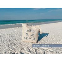 Custom Beach Bachelorette Bags Bride's Last Splash Tote Bag Toast On The Coast Tropical Bach Merch Logo Classy Bridesmaid | Etsy (US)