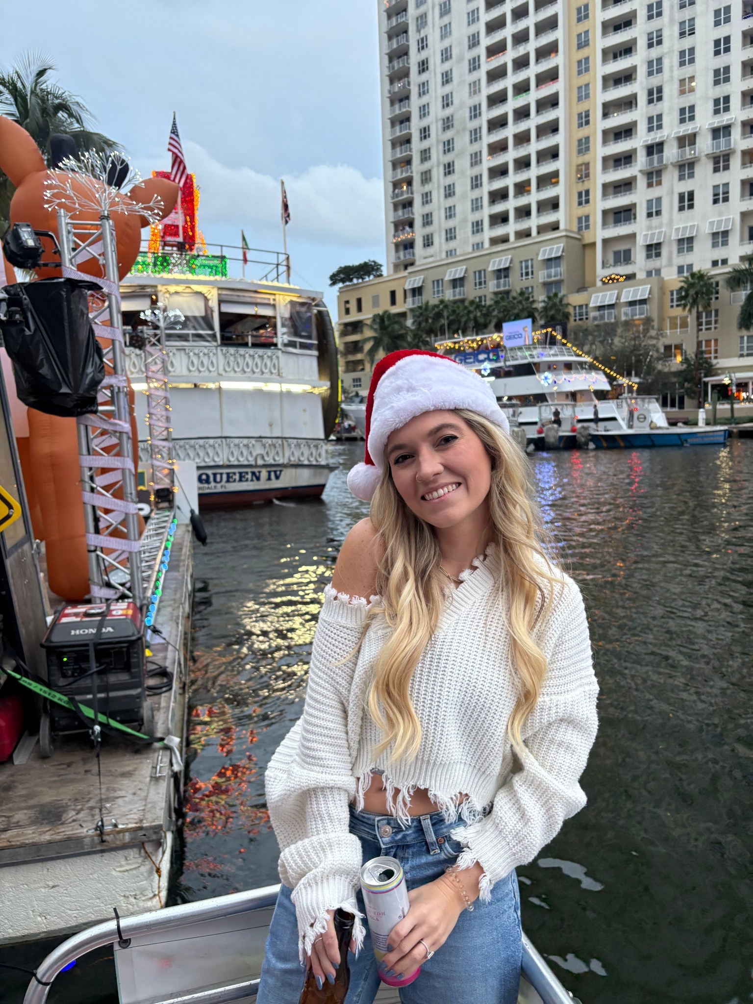 Outfit for the Fort Lauderdale Boat Parade! Such a fun night, tagging the top I had under the sweater as well.

#LTKPetite #LTKHoliday #LTKSeasonal
