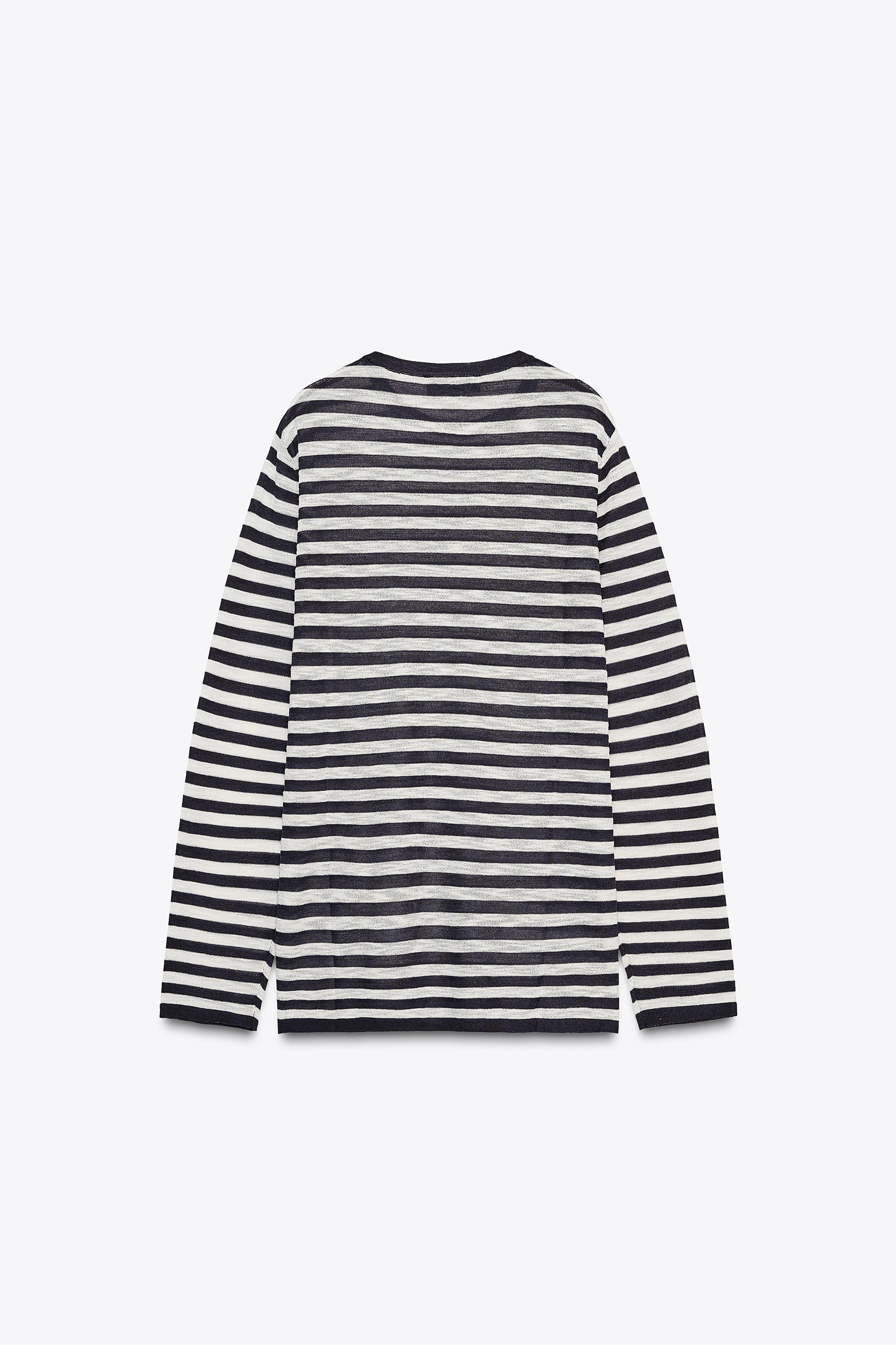STRIPED FINE KNIT SWEATER | Zara US