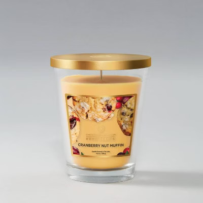 11.5oz Glass Jar Cranberry Nut Muffin Candle - Home Scents | Target