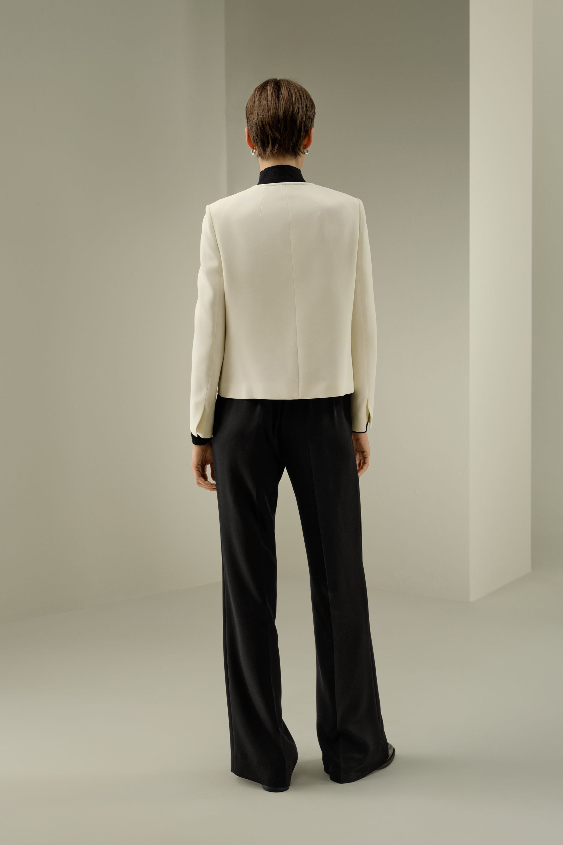 Tailored Silk Boxy Jacket | LilySilk