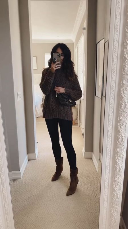 I’m just shy of 5’7 wearing the size XS sweater and leggings. 
Target style, target fashion, casual, YSL booties, StylinByAylin 

#LTKstyletip #LTKSeasonal #LTKunder100