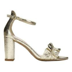 Women's Kenneth Cole Reaction Rise Ruffle Heeled Sandal Gold Metallic | Bed Bath & Beyond