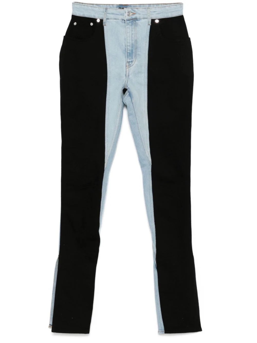 Mugler two-tone skinny jeans - Blue | Farfetch Global