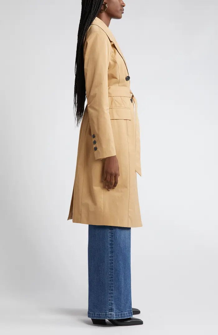 Stretch Cotton Blend Belted Trench Coat | Nordstrom