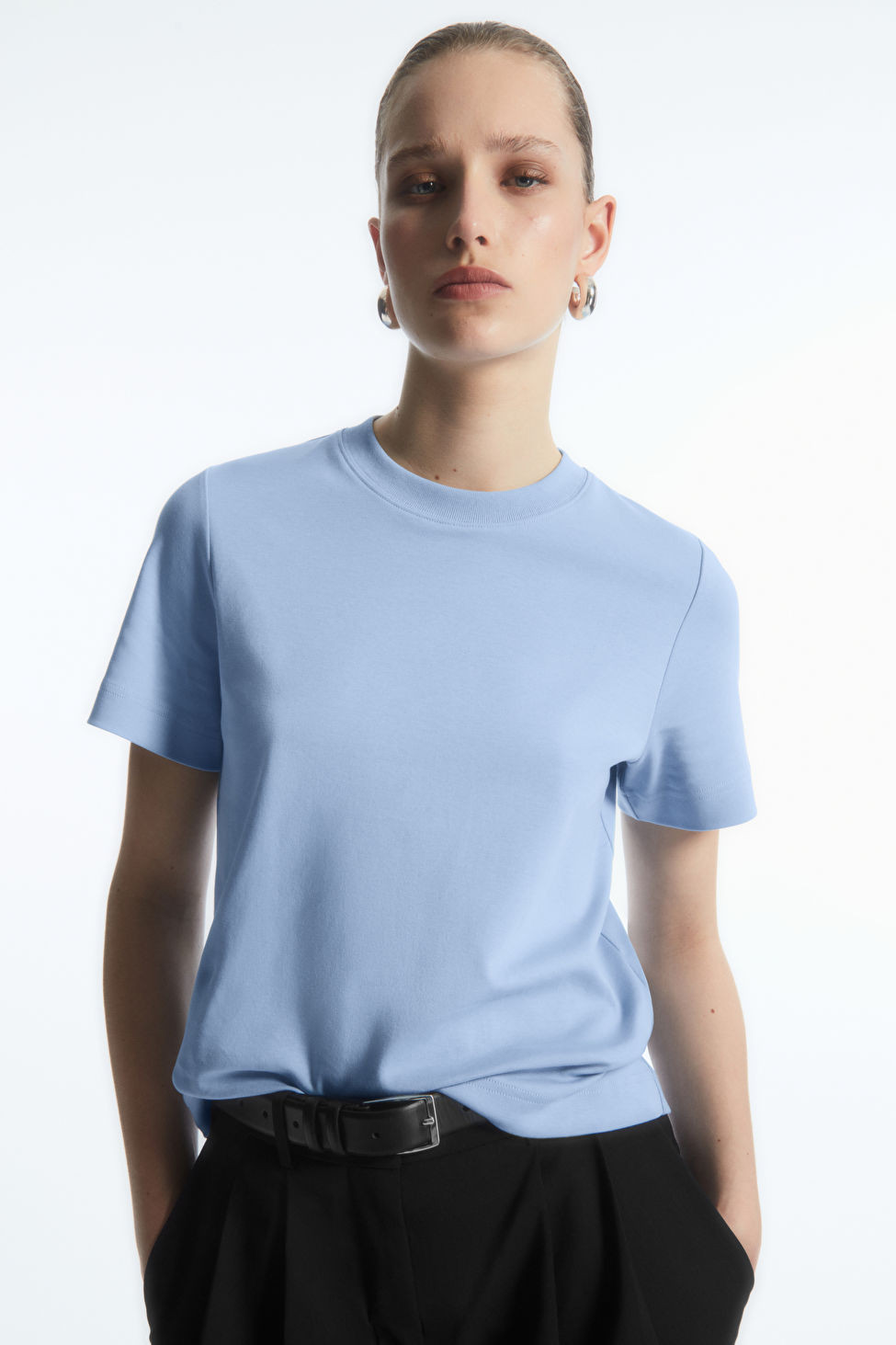 THE CLEAN CUT T-SHIRT - LIGHT BLUE - COS | COS UK