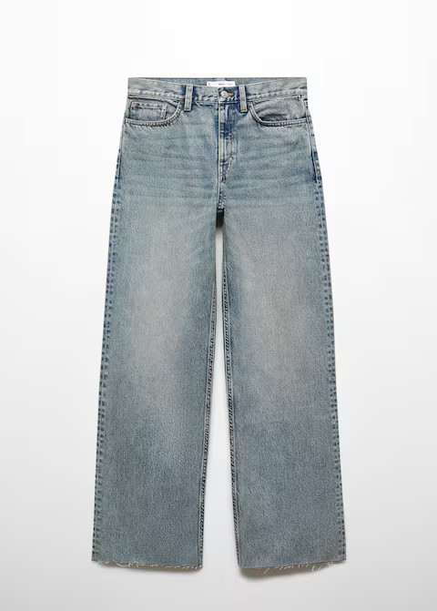 High-waist wideleg jeans -  Women | Mango USA | MANGO (US)