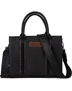 Wrangler Medium Tote Bag for Women Designer Satchel Handbags Top-handle Purses with Strap | Amazon (US)