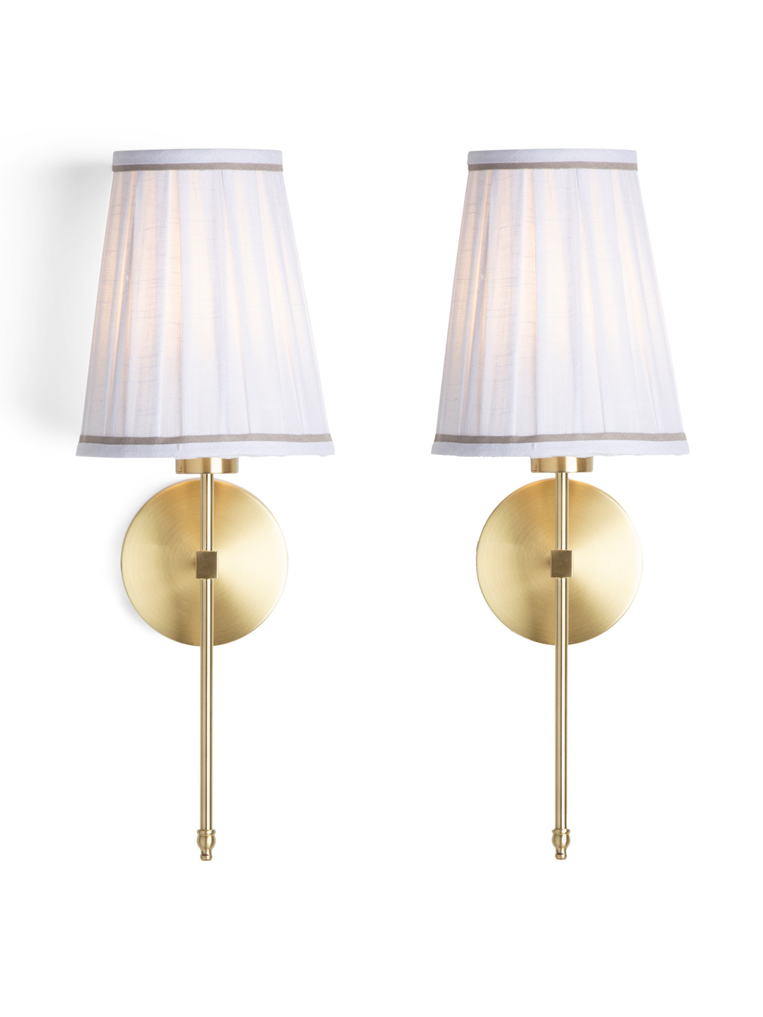 2pk 7.5x19.5  Pleated Shade Rechargeable Wall Sconces | TJ Maxx