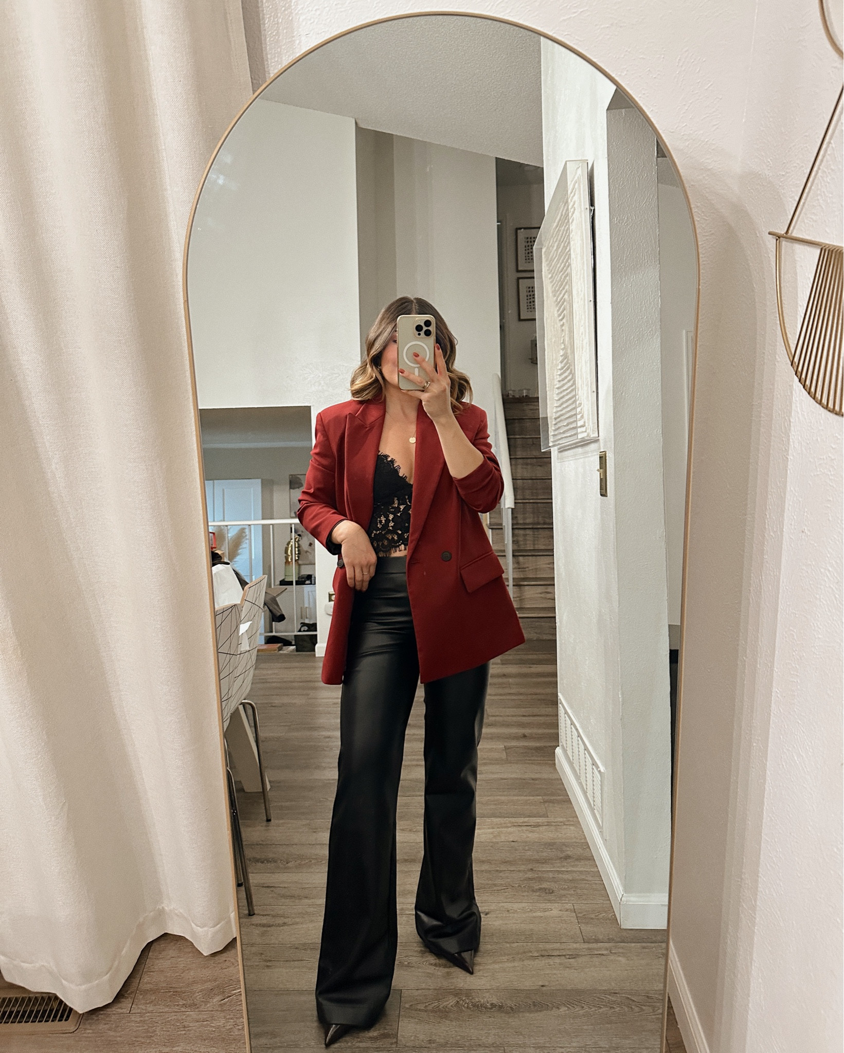 Loved this blazer so much! It has the perfect oversized fit and looks so chic on! 
Top size small. It runs small. Go up a size or two.
Pants are on sale! Wearing size small
Blazer size xs

#LTKHoliday #LTKSaleAlert #LTKFindsUnder50