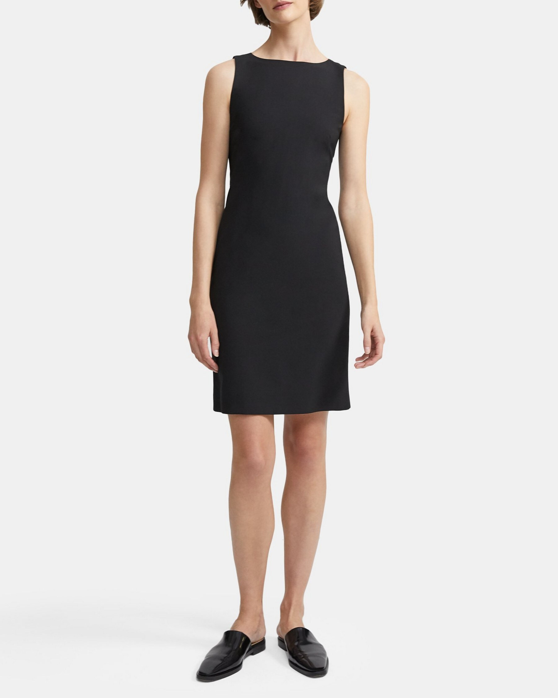 Sheath Dress in Stretch Wool | Theory Outlet