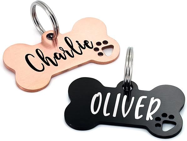 Ultra Joys Stainless Steel Pet ID Tags, Personalized Dog Tags Engraved for Pets On Both Sides, Do... | Amazon (US)