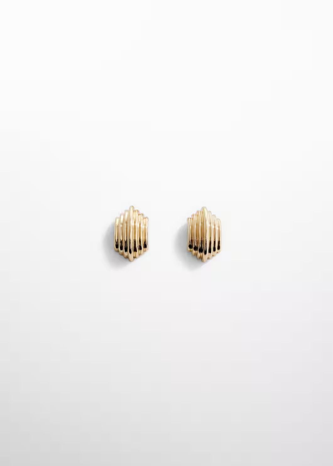 Embossed semi-hoop earrings -  Women | Mango United Kingdom | MANGO (UK)