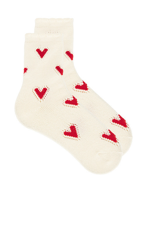 Free People Cupids Bow Sock in Red. | Revolve Clothing (Global)