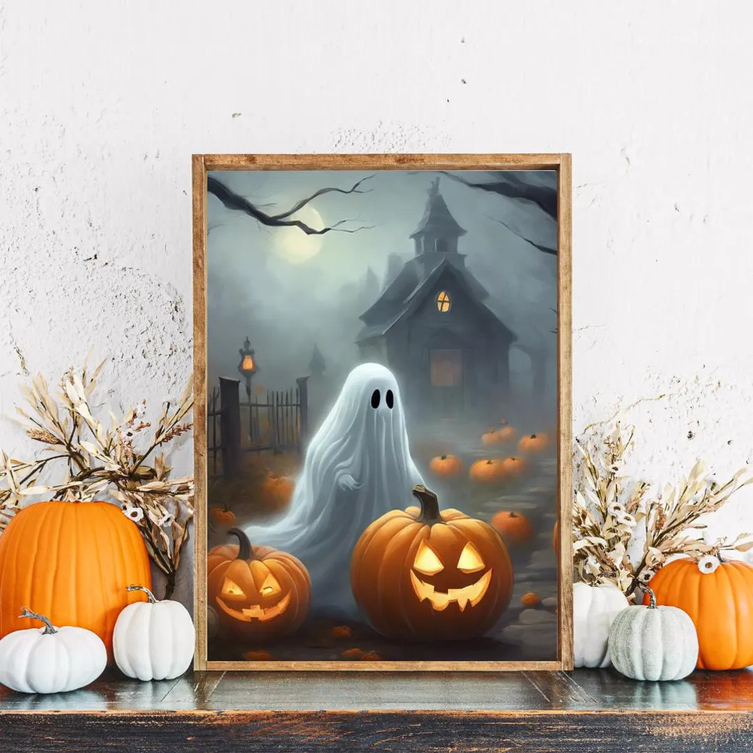 Whimsical Frights of Fall Canvas Printed Sign - Etsy | Etsy (US)