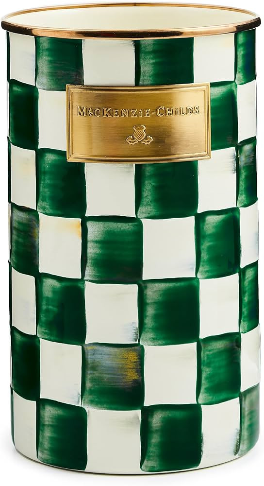 MACKENZIE-CHILDS Enamel Utensil Holder, Kitchen Utensil Holder for Countertop, Green-and-White Em... | Amazon (US)