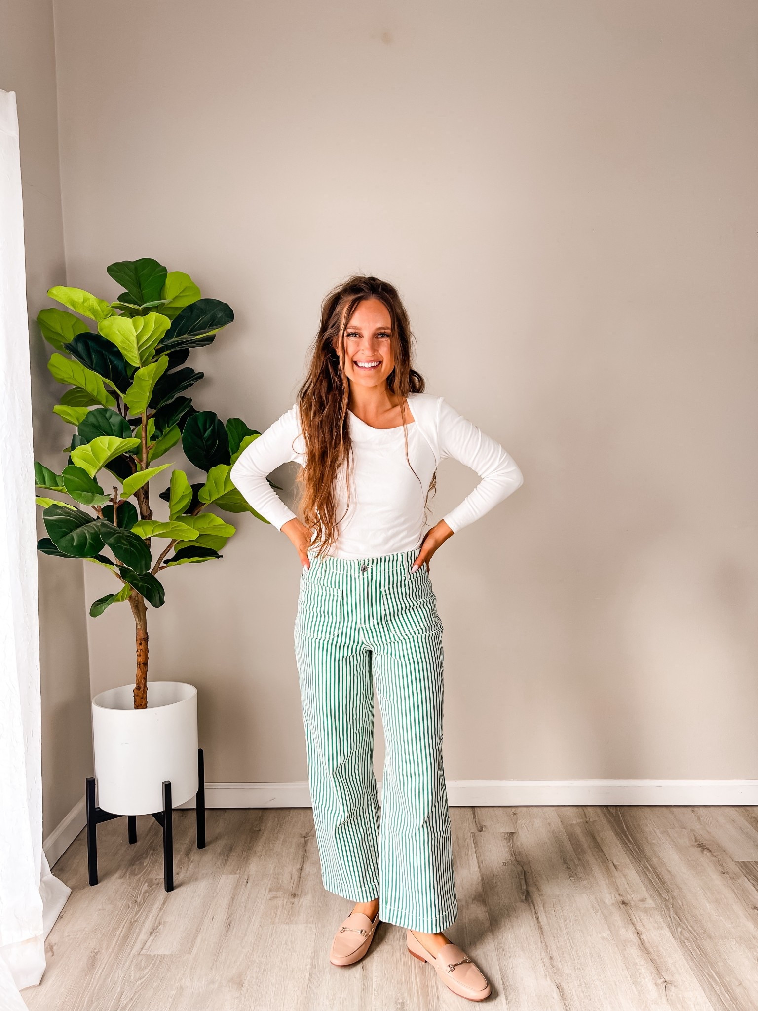 Happy St. Patrick’s Day! Thes green pin stripe pants are as comfy as they are cute! 

#LTKootd #LTKPetite