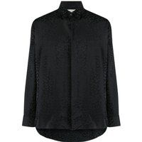 Saint L AU Rent Men's Black Silk Shirt | Stylemyle (US)
