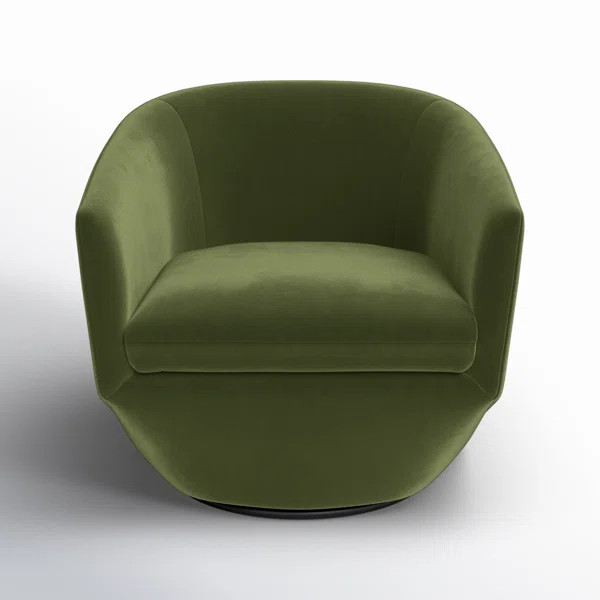 Haddie Upholstered Swivel Barrel Chair | AllModern