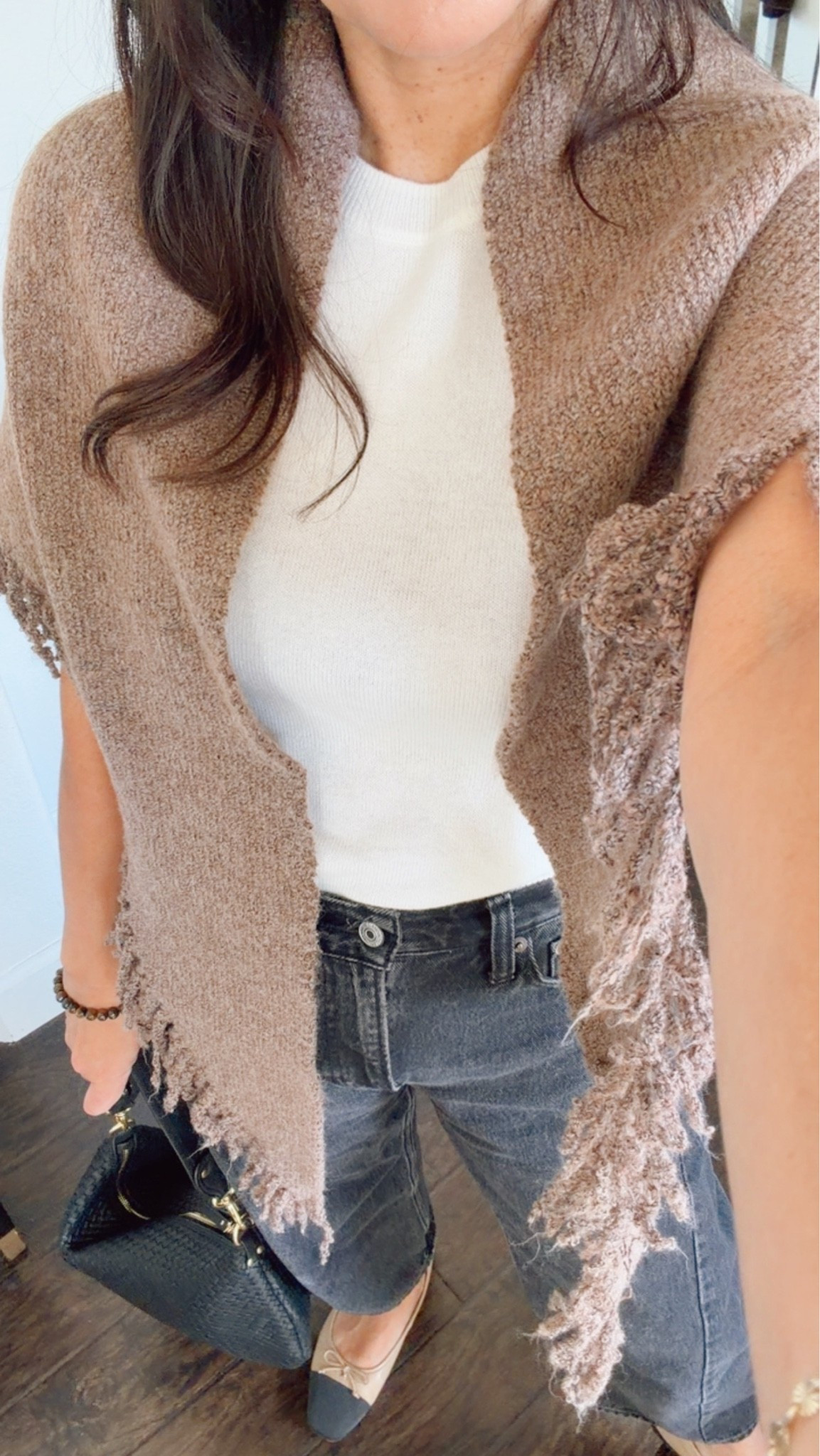 #ootd fringe wrap is perfect to grab for a light layer

#LTKootd #LTKOver40