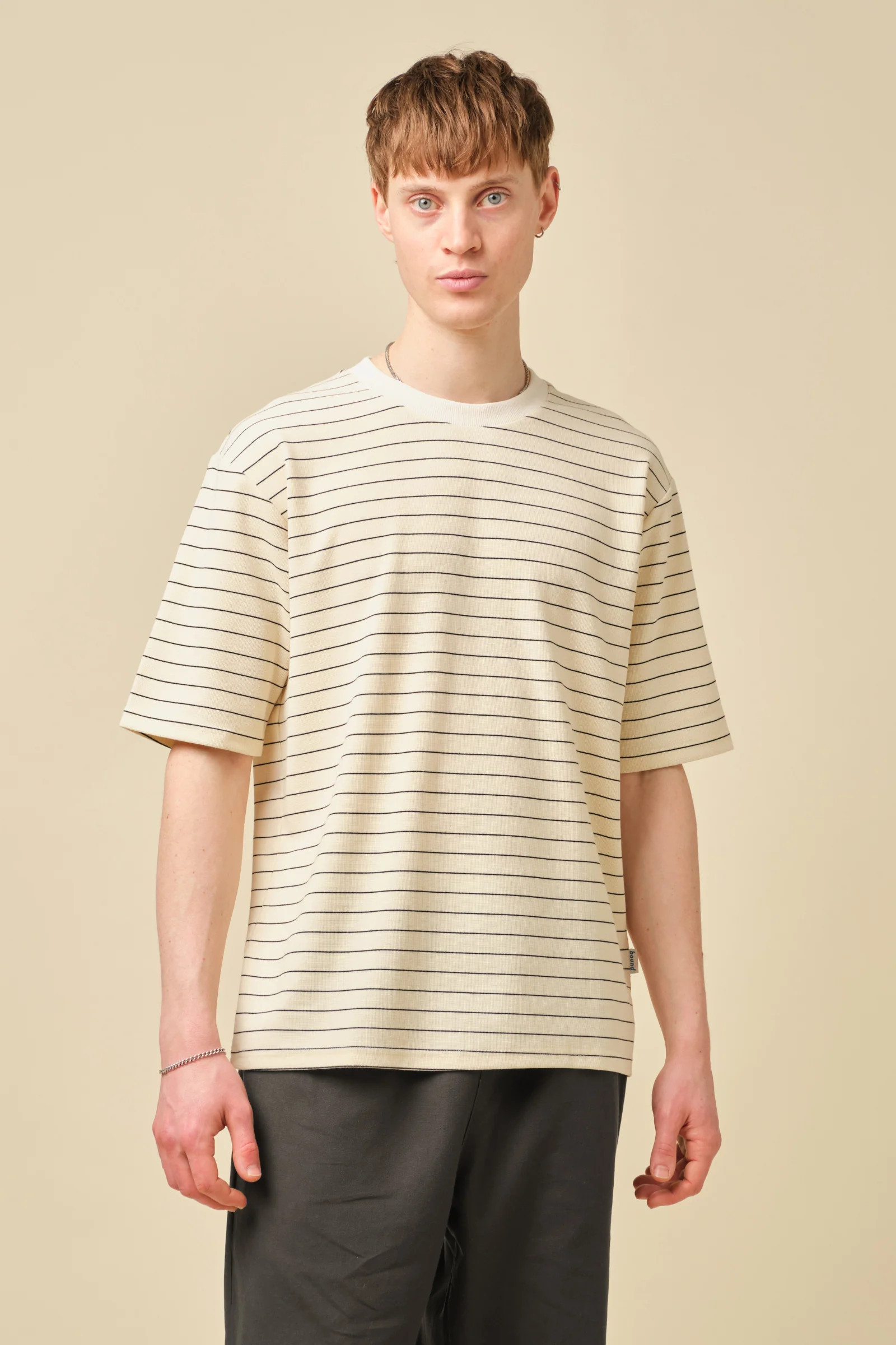 CLASSIC STRIPE TEE - CREAM | bound clothing