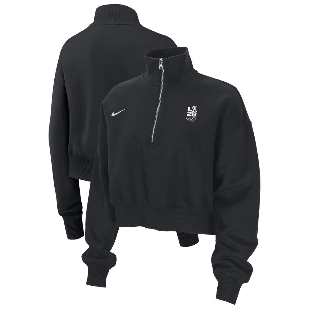 LA28 Summer Olympics Nike Women's Phoenix Fleece Half-Zip Sweatshirt - Black | Fanatics