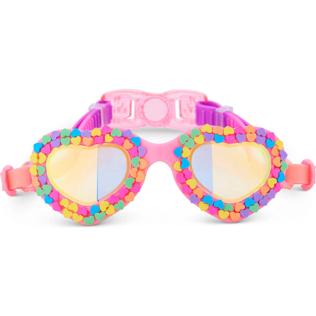 Candy Heart Frame Youth Swim Goggle, Pink | Maisonette