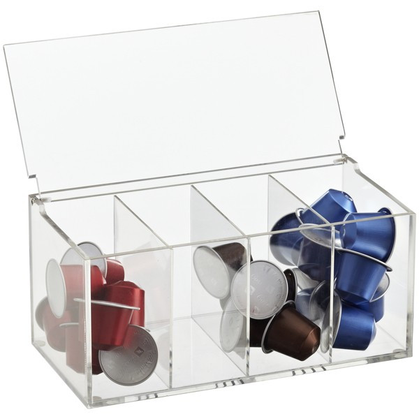 Acrylic Divided Coffee Pod Box | The Container Store