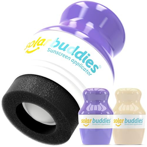 Solar Buddies Sunscreen Applicator- Full Purple & Nude Duo- BPA-Free Refillable Roll on Sponge Sunscreen,Suncream & Lotion Applicator For Kids,Adults & Families-Holds 3.4fl oz,Perfect Size for Travel | Amazon (US)