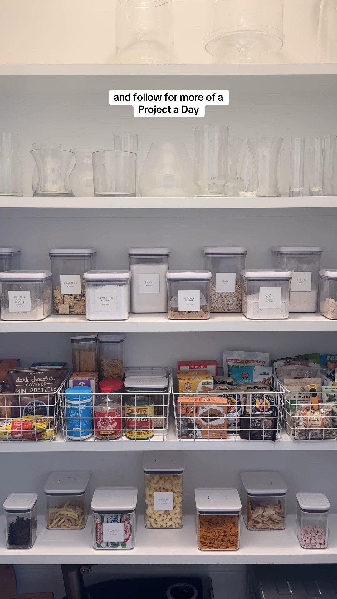 Cleaned out & reorganized my #pantry so that my #toddler can easily grab some of his snacks on the bottom shelf. 

These #OXO #containers are great for snacks & toddler friendly. And I love the white wire baskets for organizing everything. 

#organizing #pantryorganization #target #organization #command #3m 

#LTKHome #LTKVideo #LTKFindsUnder50