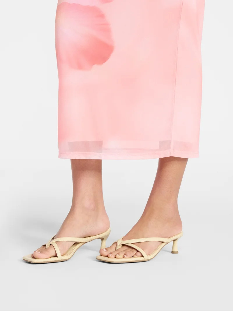 No Boundaries Kitten Heel Sandals, Women's | Walmart (US)