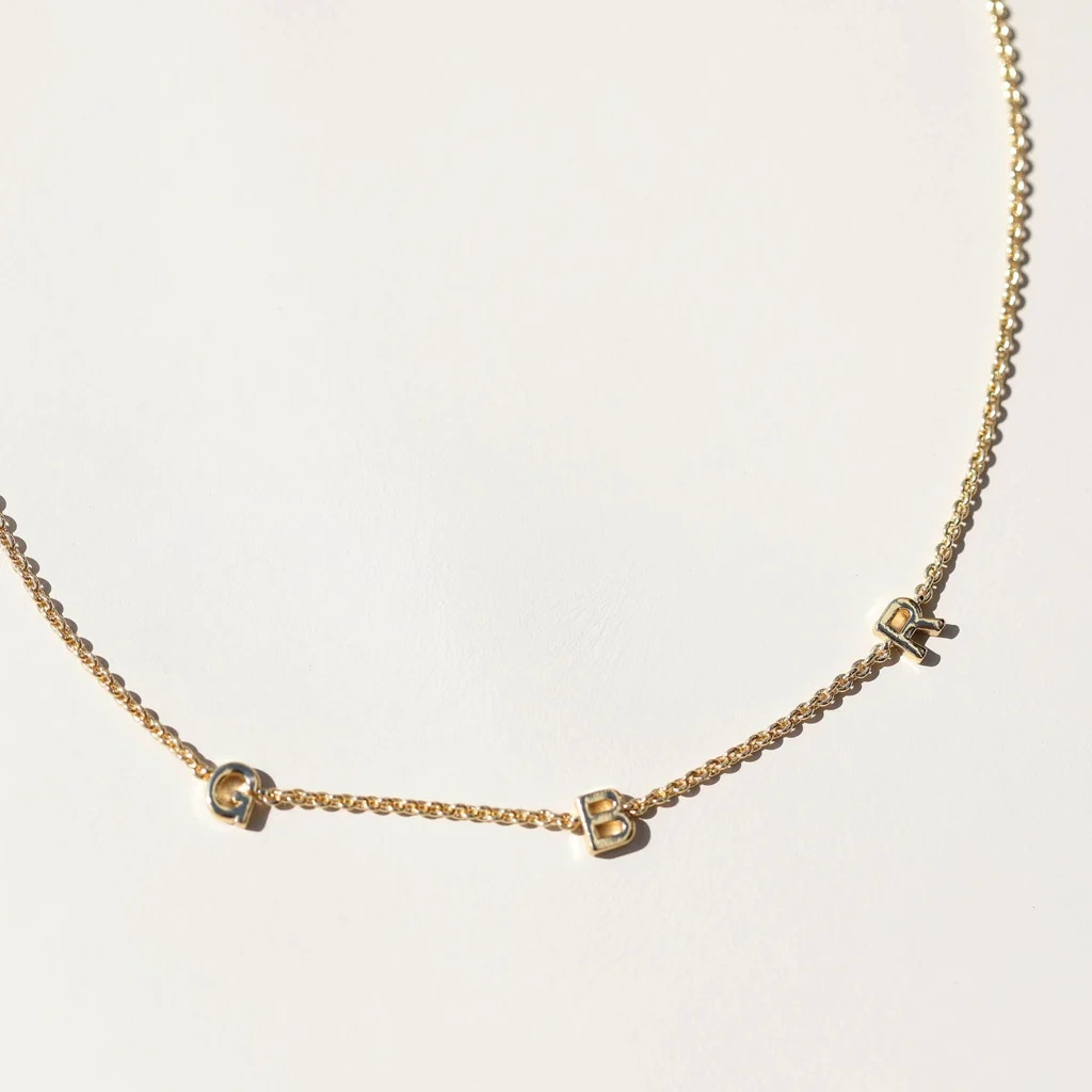 "Go Big Red" Initial Necklace - University of Nebraska | Nickel and Suede