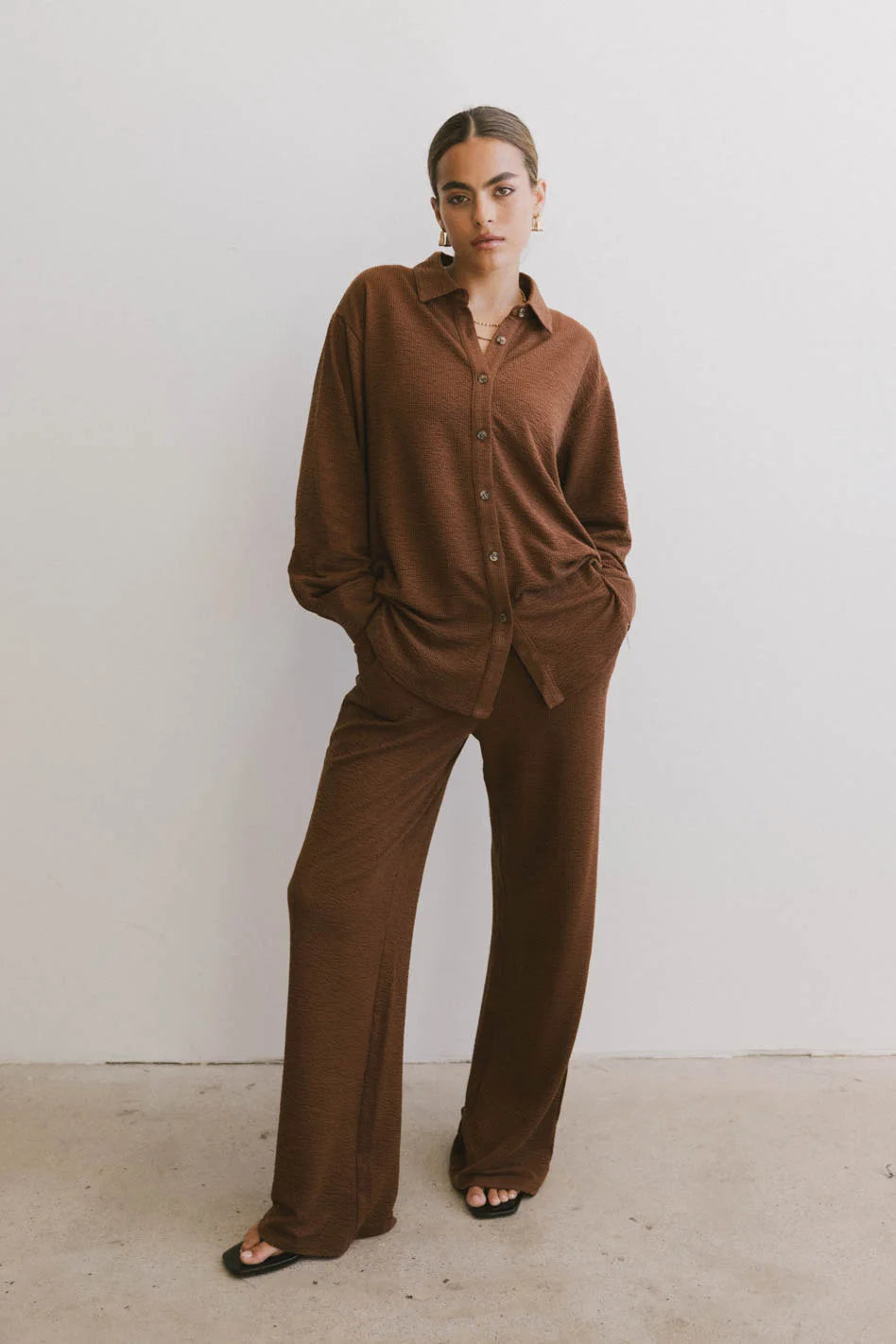 Etta Wide Leg Pants in Terracotta | Böhme US