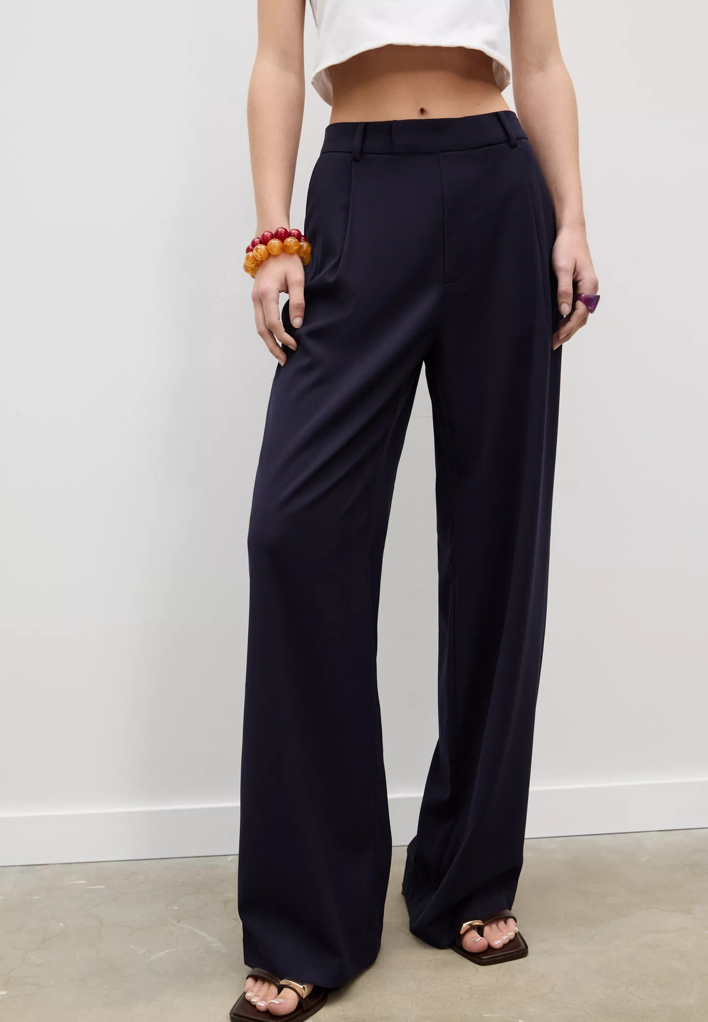Wide-leg formal wear trousers | Stradivarius (UK)