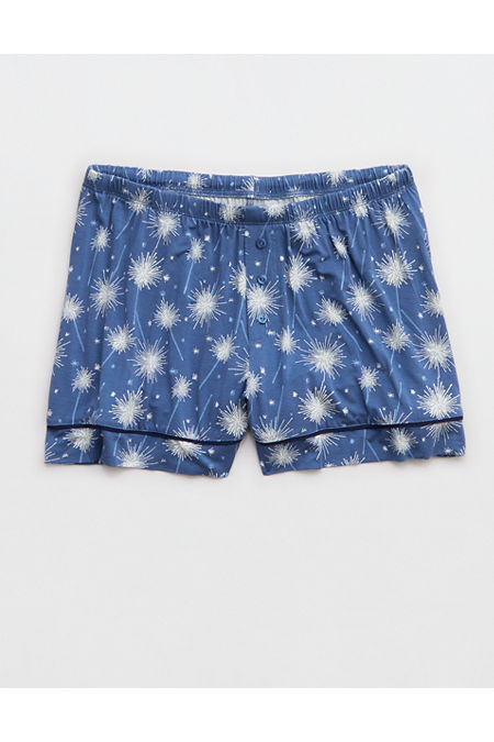 Aerie Real Soft Pajama Boxer Women's Horizon Sky M | Aerie