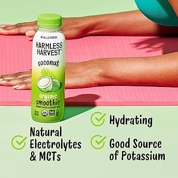 Harmless Harvest Organic Coconut Smoothie Blend of Coconut Water and Coconut Meat, Hydration & MC... | Amazon (US)