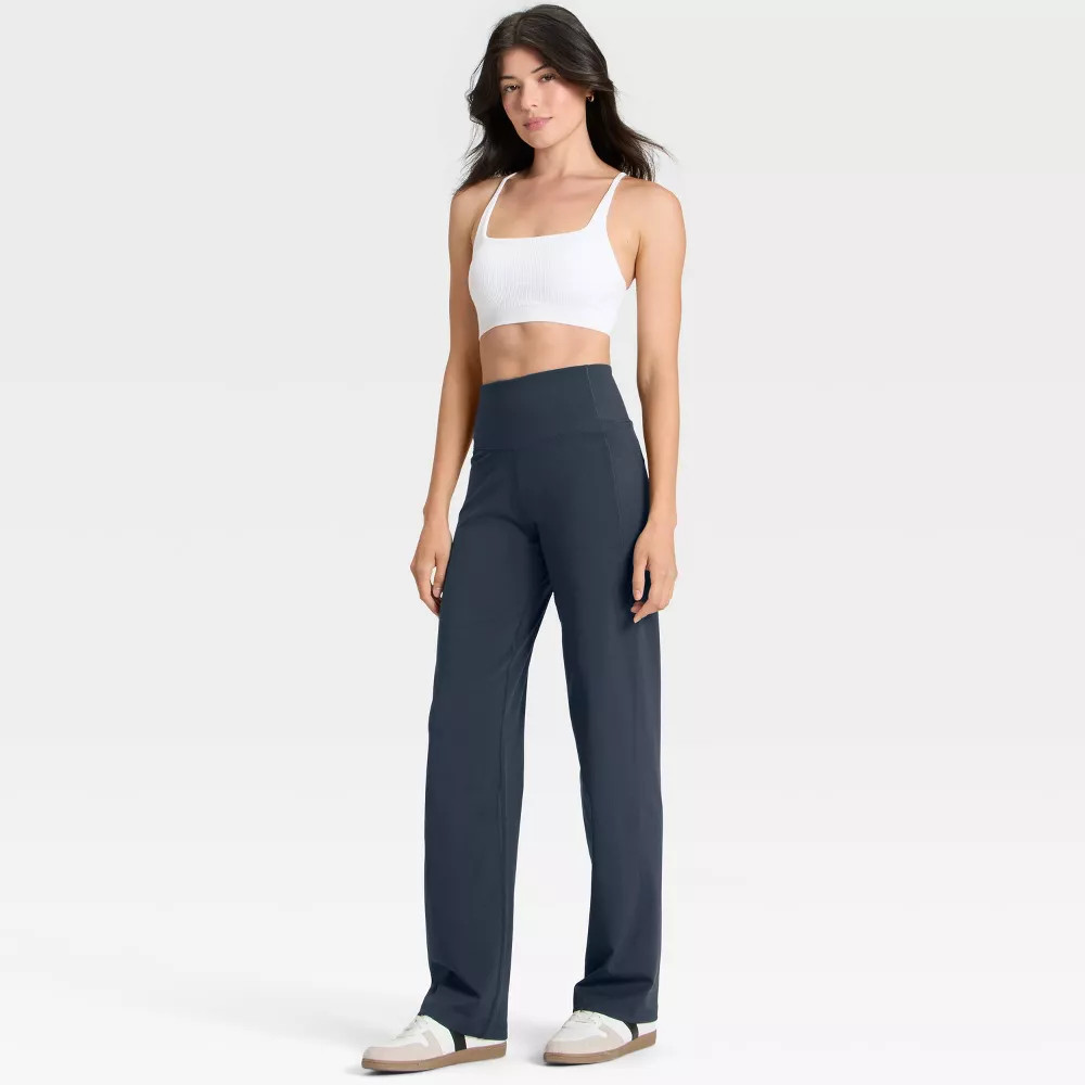 Women's Dynamic Flex High-Rise Pocketed Straight Leg Pants - All In Motion™ | Target