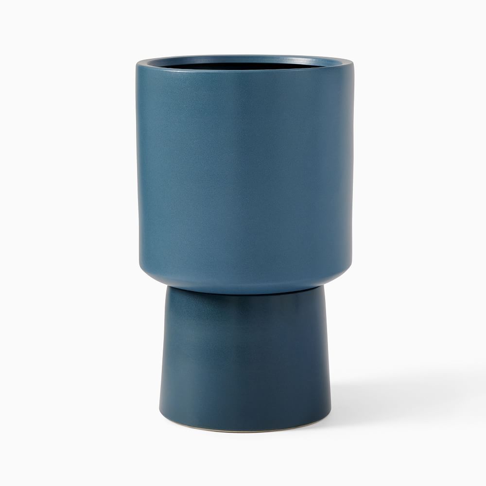 Bishop Ceramic Indoor/Outdoor Pedestal Planters | West Elm (US)