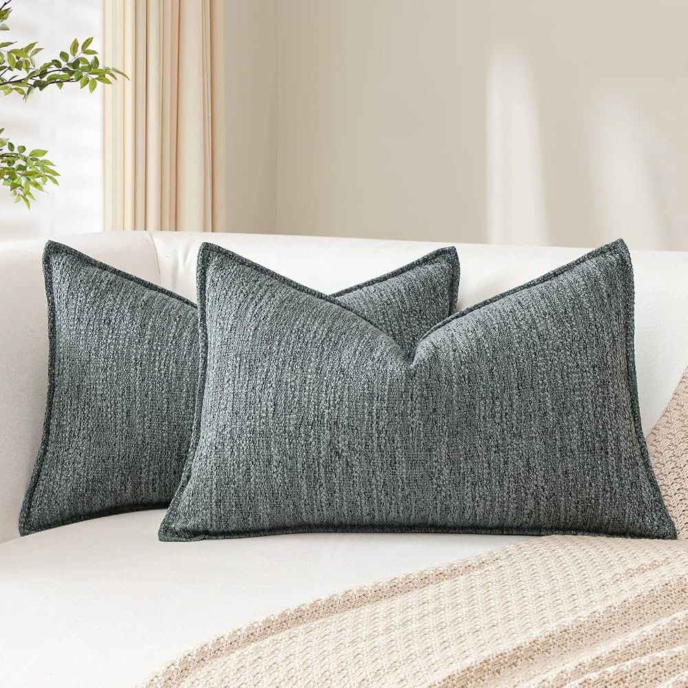 Artscope Throw Pillow Covers 12x20 Set of 2 Soft Accent Farmhouse Couch Pillow Covers Decorative ... | Amazon (US)