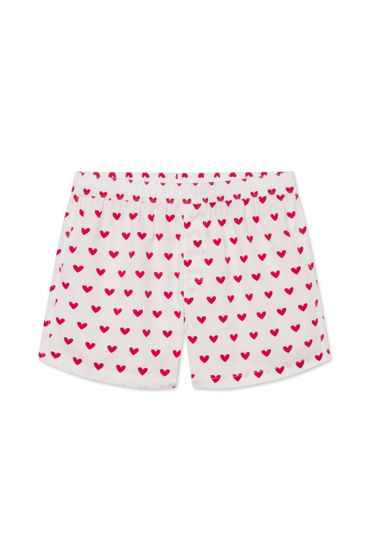Men's Poplin Boxer in Classic Red Heart | Lake Pajamas