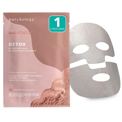 Patchology SmartMud Detox No-Mess Mud Facial Sheet Mask for Men & Women – Refreshing and Hydrating Sheet Mask for Clean, Smooth, and Moisturized Skin – 5-Minute Easy Application, (1 Count) | Amazon (US)