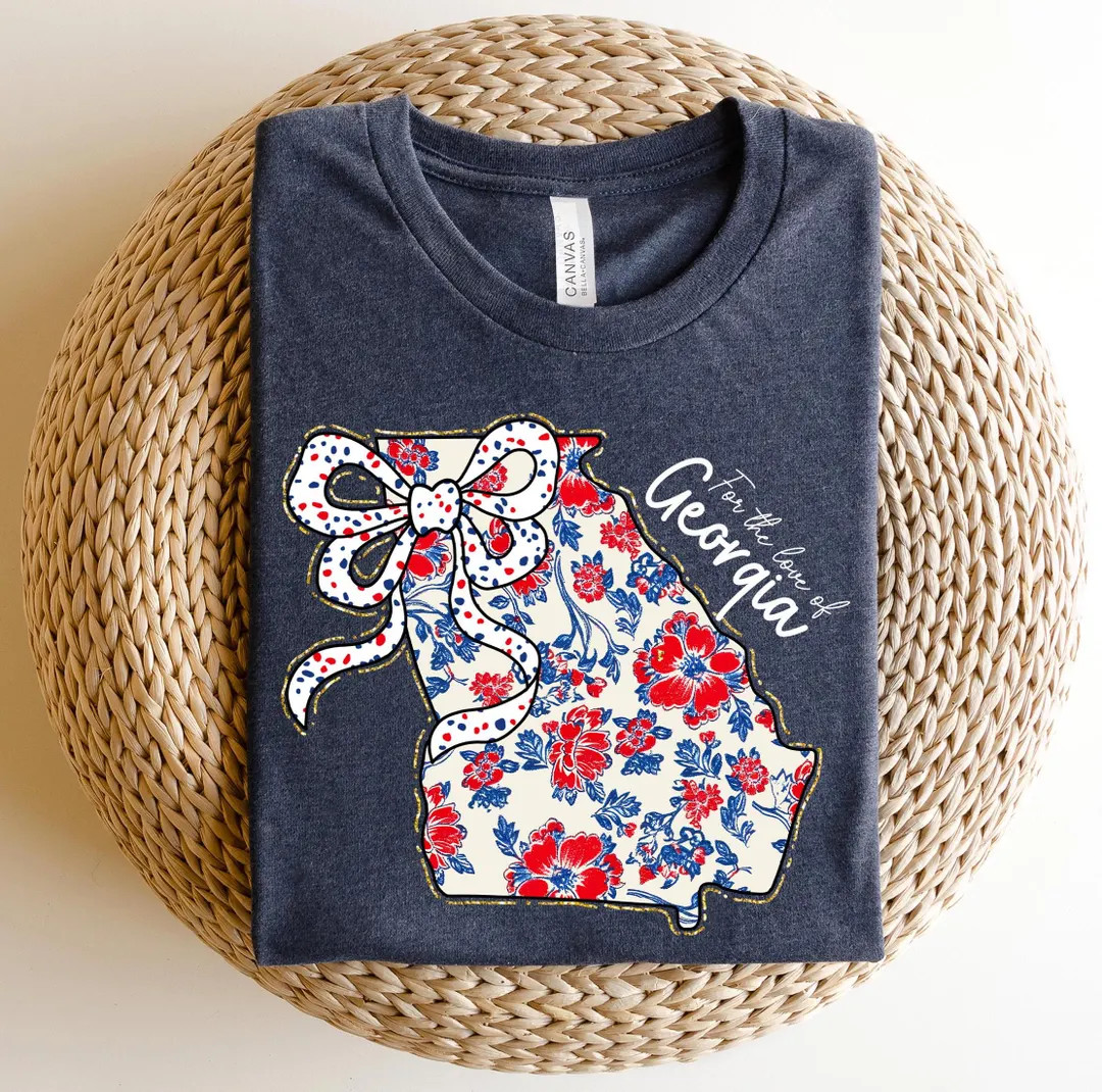 For the Love of Georgia Shirt, USA Flag Shirt, 4th of July Shirt, Georgia USA Flag Shirts, Patrio... | Etsy (US)