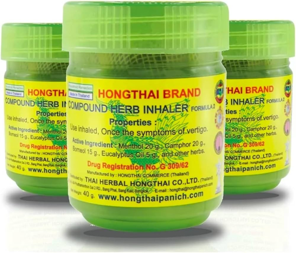 HONG THAI Traditional Thai Herbal Inhaler Pack of 3 | Amazon (US)