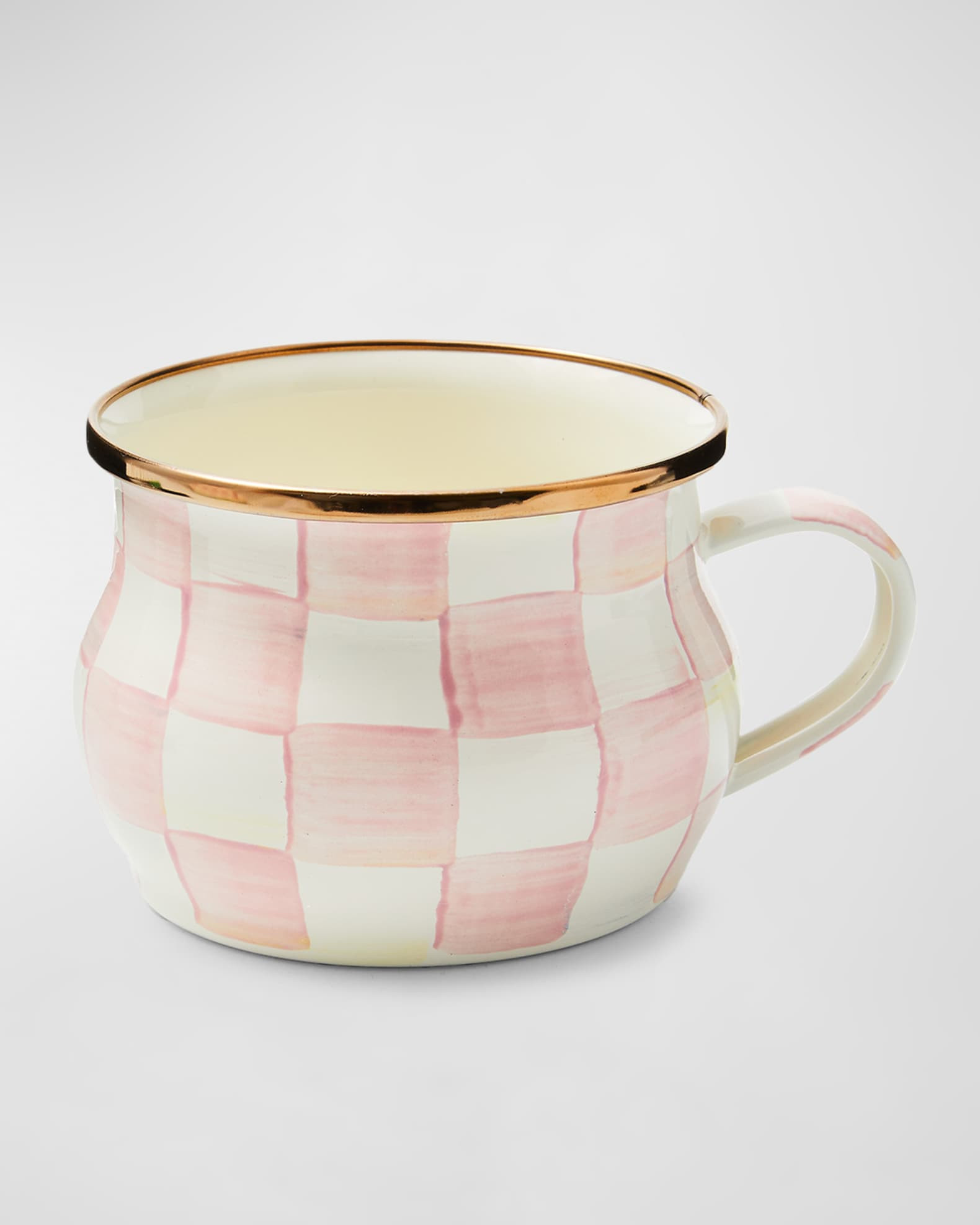 Rosy Check Enamel Teacup | Neiman Marcus