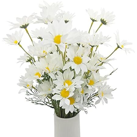 AmyHomie Artificial Flowers,10 pcs Silk Daisy, Artificial Gerber Daisy for Home Decoration, Artifici | Amazon (US)
