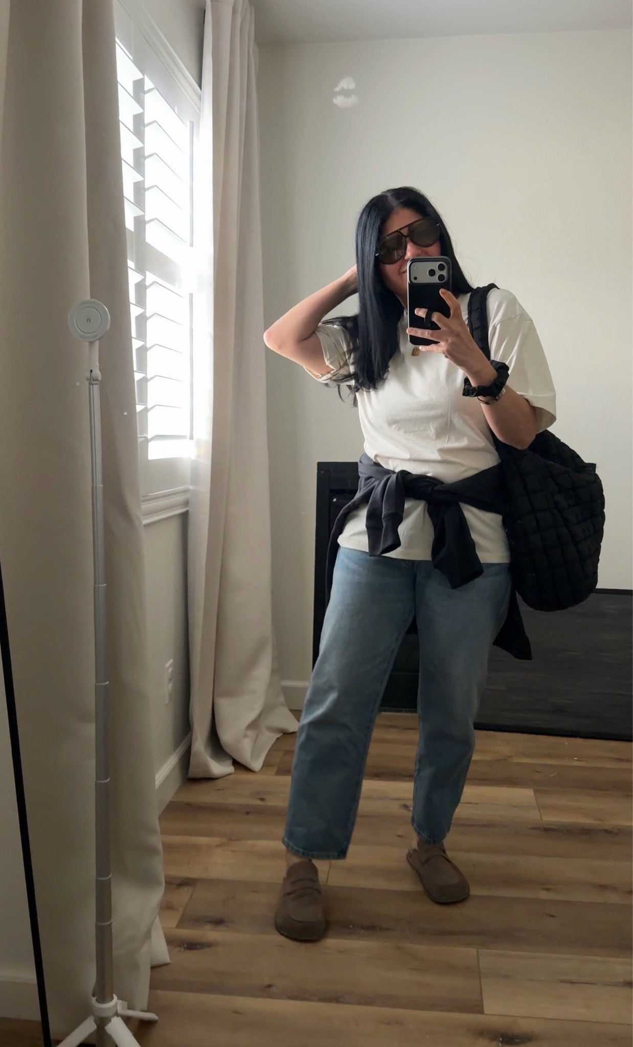 ootd 

wearing an small in the t shirt 
medium in the sweater 
8 in the jeans 
love the shoes 🖤

#LTKootd #LTKmomlife #LTKgrwm