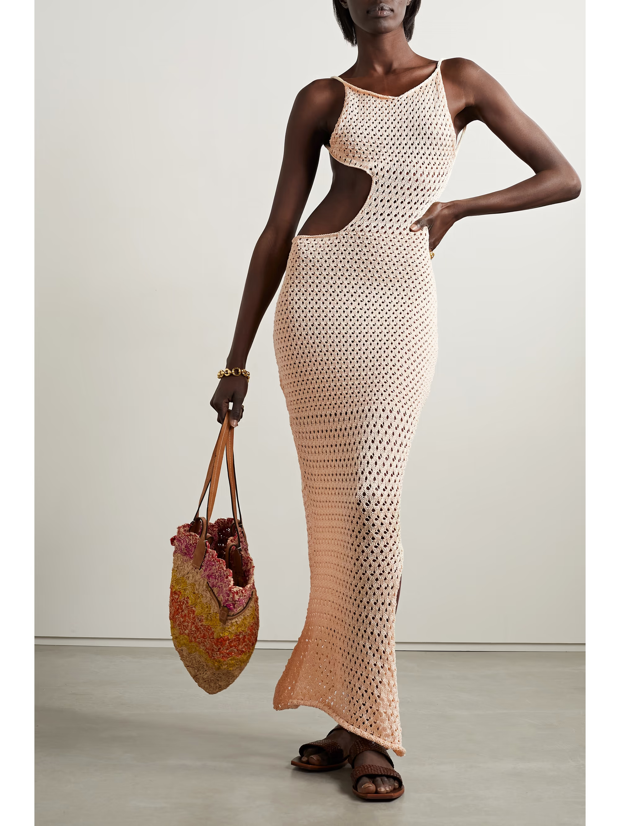 + NET SUSTAIN Tiva open-back crocheted Pima cotton maxi dress | NET-A-PORTER (US)