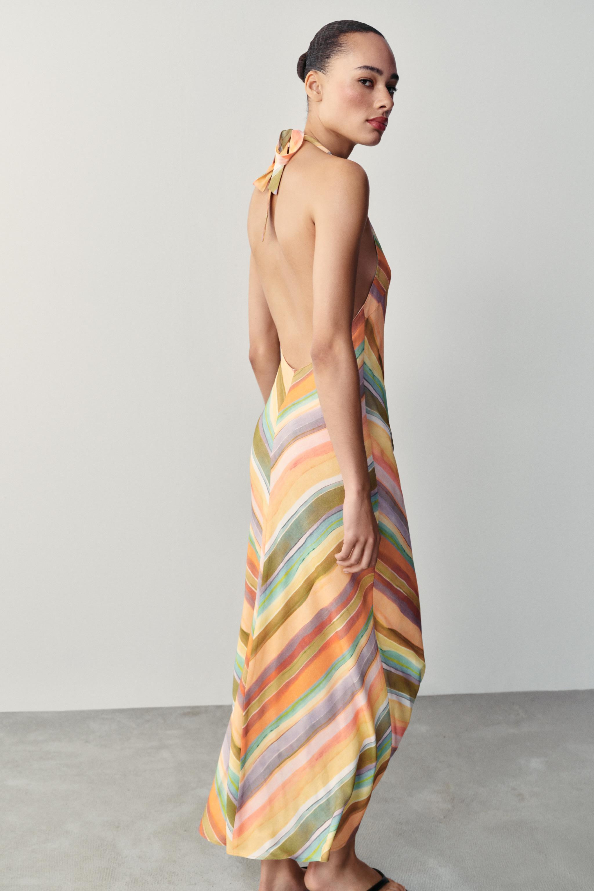 STRIPED LONG DRESS | Zara US