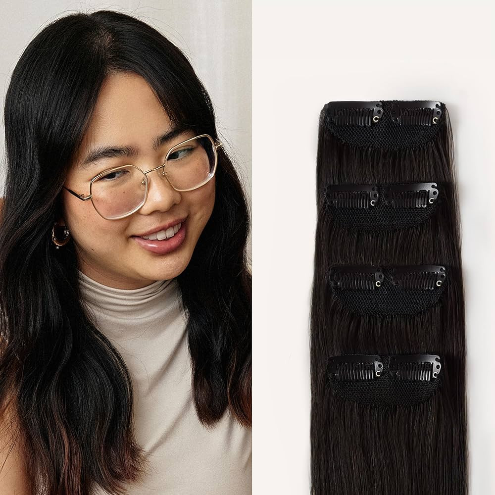 Luxy 100% Remy Human Hair – Scalp Hair Fill-Ins - Clip-Ins for Scalp & Part Line Coverage - Nat... | Amazon (US)